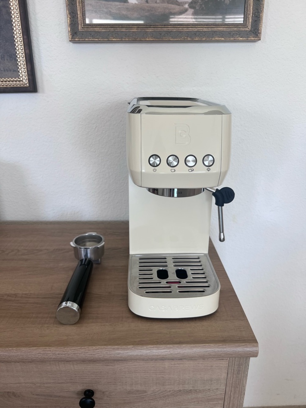 Casabrews Cream Espresso Machine with Steam Wand